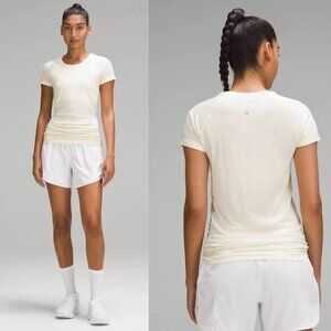 Lululemon Athletica Off white Swiftly Tech Short-Sleeve Shirt Size 6 2645